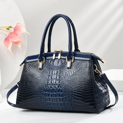 Patent Leather Large-Capacity Commuter Handbag European And American Style