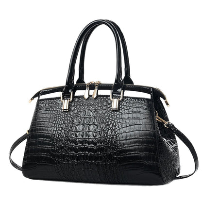 Patent Leather Large-Capacity Commuter Handbag European And American Style