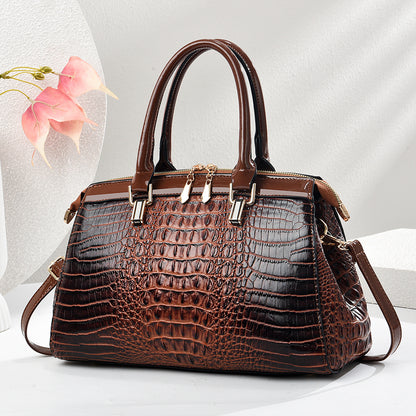 Patent Leather Large-Capacity Commuter Handbag European And American Style